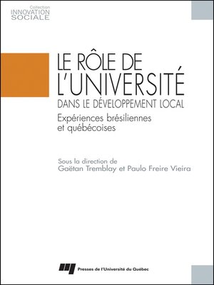 cover image of Le rôle de l'université dans le développement local